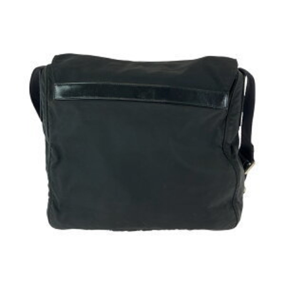 Prada Shoulder Nylon Bag Pouch Triangular Black T… - image 1